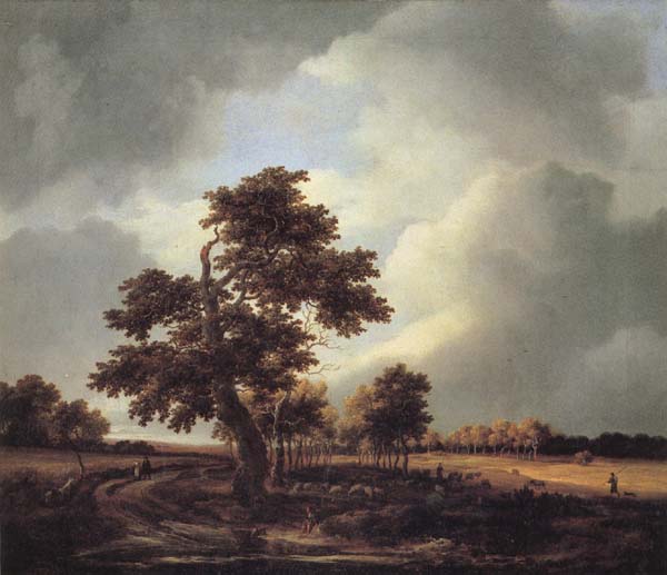 Jacob van Ruisdael Landscape with Shepherds and Peasants